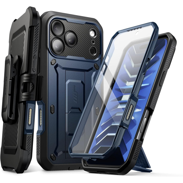 SUPCASE UB Pro iPhone 18 Pro Kemer Klipsi K�l�f-Azure
