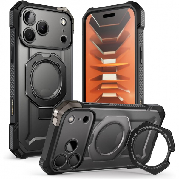 SUPCASE UB Grip iPhone 18 Pro Standl� K�l�f-Black