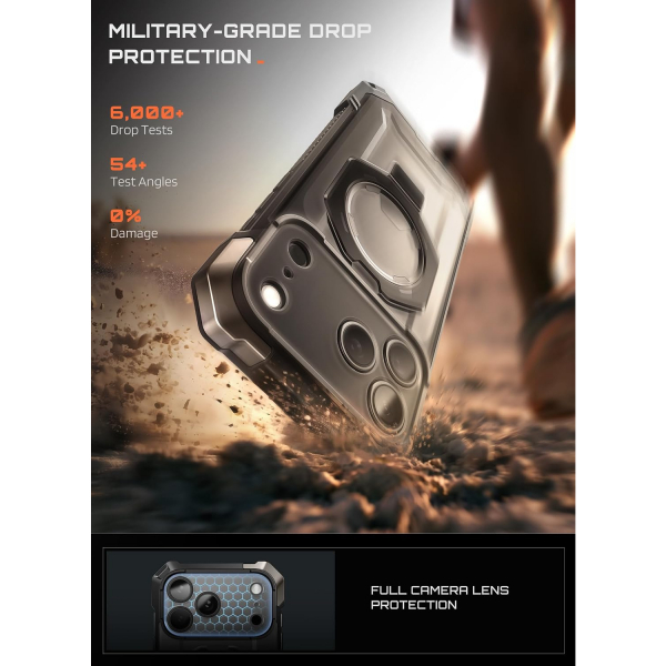 SUPCASE UB Grip iPhone 18 Pro Standl� K�l�f-Black