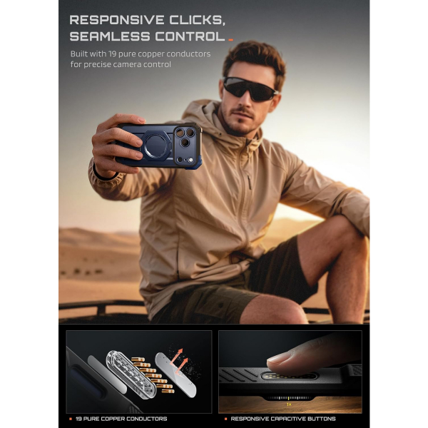 SUPCASE UB Grip iPhone 18 Pro Standl� K�l�f-Azure