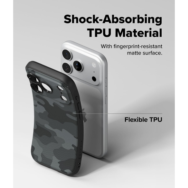 Rin Gke Onyx iPhone 18 Pro Manyetik K�l�f-Camo Black