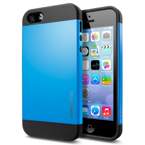 Spigen iPhone 5 / 5S Case Slim Armor Color-Dodger Blue