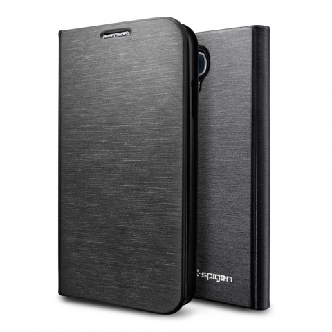 Spigen  Galaxy S4 Case Slim Wallet-Metallic Black