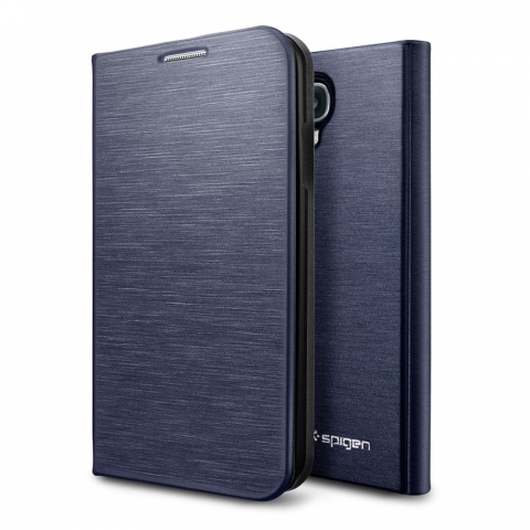 Spigen  Galaxy S4 Case Slim Wallet-Metallic Blue