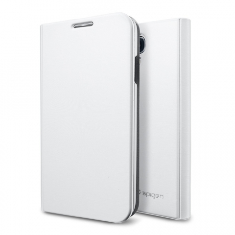 Spigen  Galaxy S4 Case Slim Wallet-Metallic White