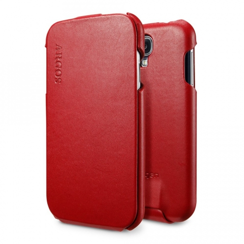 Spigen Galaxy S4 Leather Case Argos (El Yapm)-Red