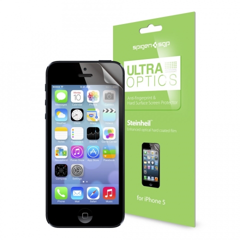 Spigen iPhone 5 / 5S Screen Protector Steinheil Ekran Koruyucu-Ultra Optics