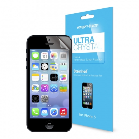 Spigen iPhone 5 / 5S Screen Protector Steinheil Ekran Koruyucu-Ultra Crystal (SQ)