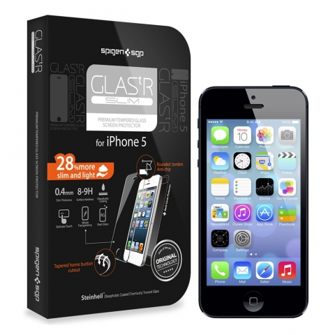 Spigen iPhone 5 Screen Protector GLAS.tR SLIM Premium Tempered Glass