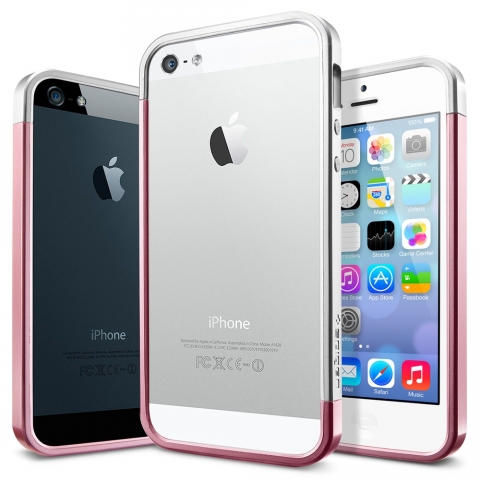 Spigen iPhone 5 / 5S Case Linear EX Slim Metal-Metallic Pink