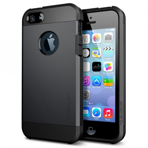 Spigen iPhone 5 / 5S Case Tough Armor-Smooth Black