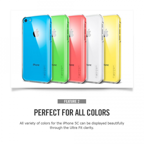 Spigen iPhone 5C Case Ultra Thin Air Renksiz