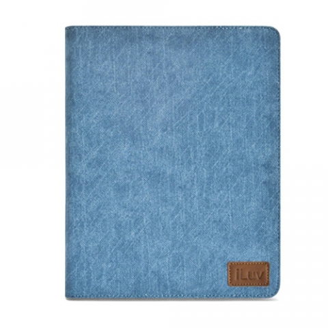 iLuv Great Jeans Portfolio Case for iPad 4, iPad 3 ve iPad 2-Mavi
