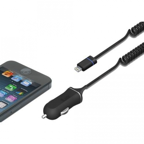 iLuv Micro-Size Car Charger with Lightning Connector for iPhone 5