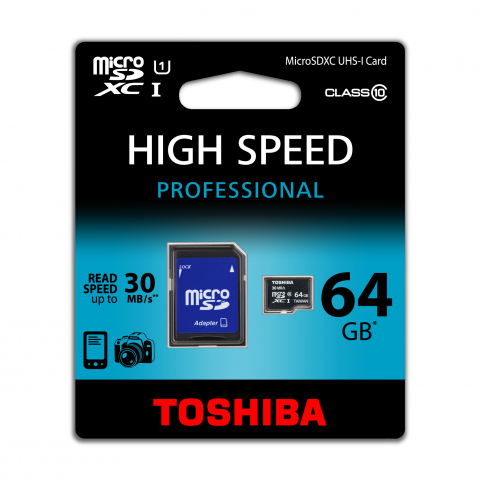 Toshiba 64 GB MICRO UHS-1 C10 30MB/sn