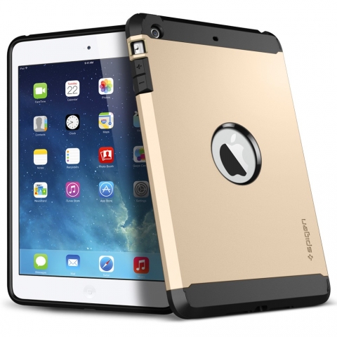 Spigen Tough Armor Series For iPad Mini With Retina-Champagne Gold