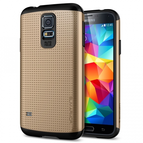 Spigen Samsung Galaxy S5 Case Slim Armor-Copper Gold