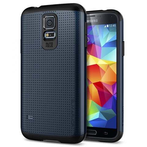 Spigen Samsung Galaxy S5 Case Slim Armor-Metal Slate