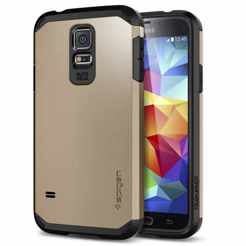 Spigen Samsung Galaxy S5 Case Tough Armor-Copper Gold