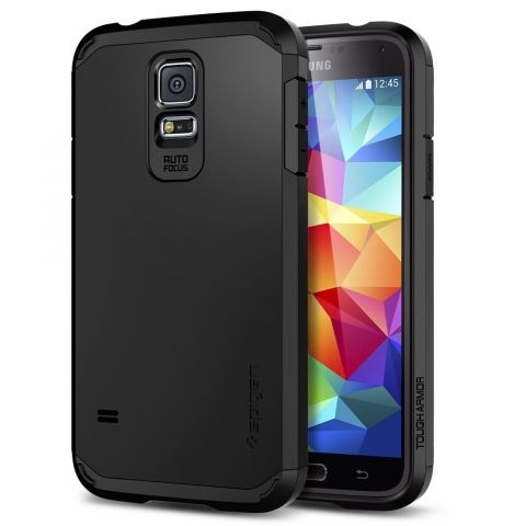 Spigen Samsung Galaxy S5 Case Tough Armor-Smooth Black