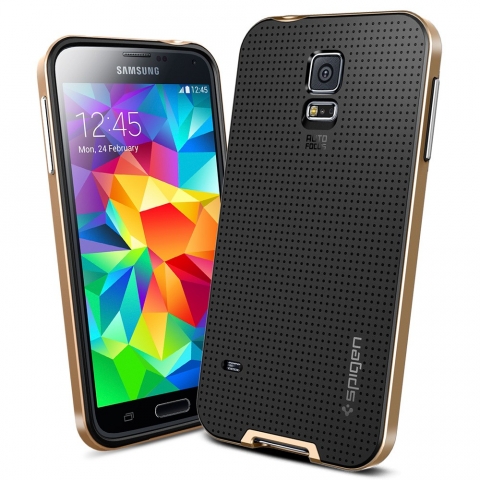 Spigen Samsung Galaxy S5 Case Neo Hybrid-Copper Gold