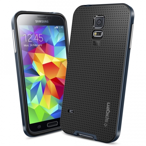 Spigen Samsung Galaxy S5 Case Neo Hybrid-Metal Slate
