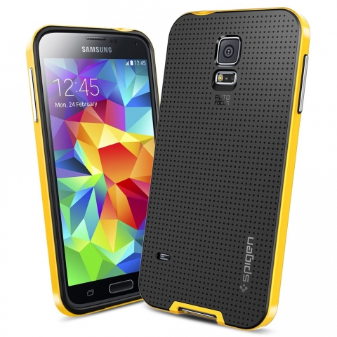 Spigen Samsung Galaxy S5 Case Neo Hybrid-Reventon Yellow