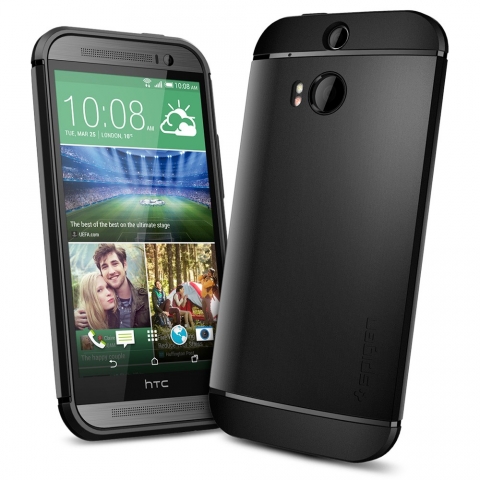 Spigen HTC One (M8) Case Slim Armor-Smooth Black