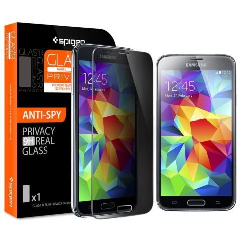 Spigen Galaxy S5 Screen Protector GLAS.tR SLIM Privacy