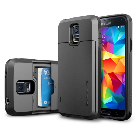 Spigen Galaxy S5 Case Slim Armor CS-Gun Metal