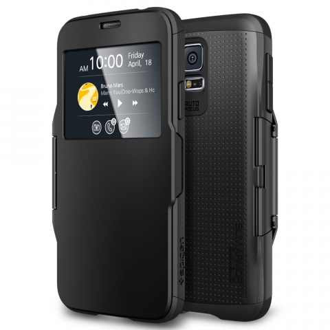 Spigen Galaxy S5 Case Slim Armor View-Black
