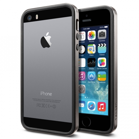 Spigen iPhone 5S / 5 Case Neo Hybrid EX Slim Metal-Gun Metal