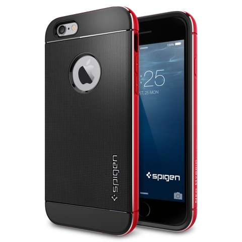 Spigen iPhone 6 Case Neo Hybrid Metal (4.7) Klf Kasa-Metal Red