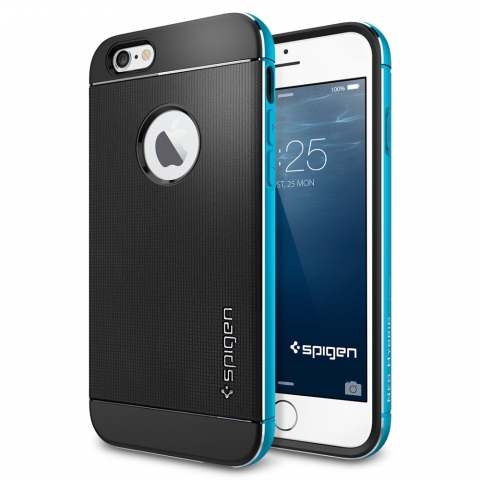 Spigen iPhone 6 Case Neo Hybrid Metal (4.7) Klf Kasa-Metal Blue