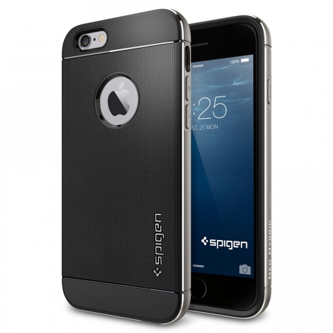 Spigen iPhone 6 Case Neo Hybrid Metal (4.7) Klf Kasa-Space Gray