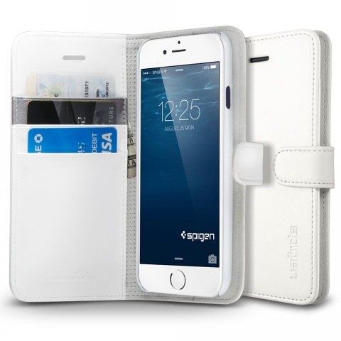 Spigen iPhone 6 Case Wallet S (4.7) Czdan Klf-White