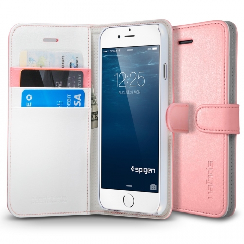 Spigen iPhone 6 Case Wallet S (4.7) Czdan Klf-Pink