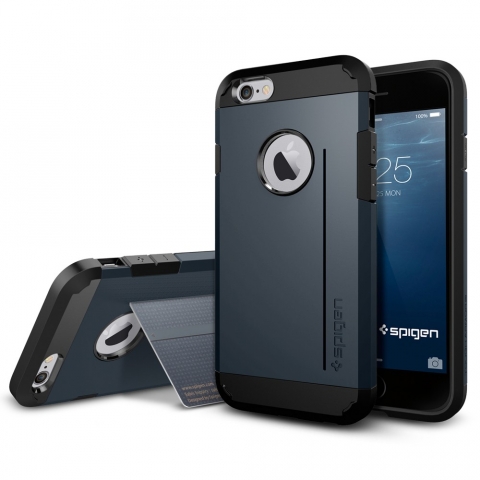 Spigen iPhone 6 Case Tough Armor S (4.7)-Metal Slate