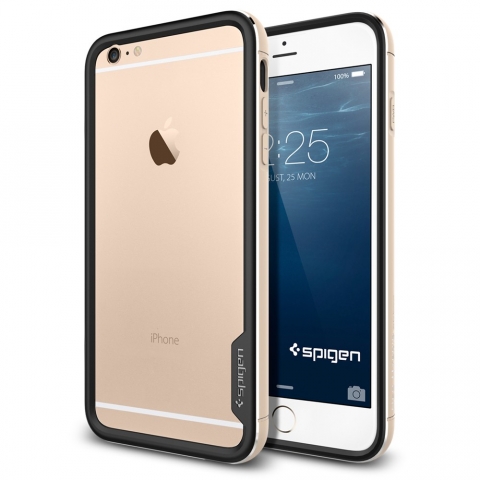 Spigen iPhone 6 Case Neo Hybrid EX Metal Alminyum ereve-Champagne Gold