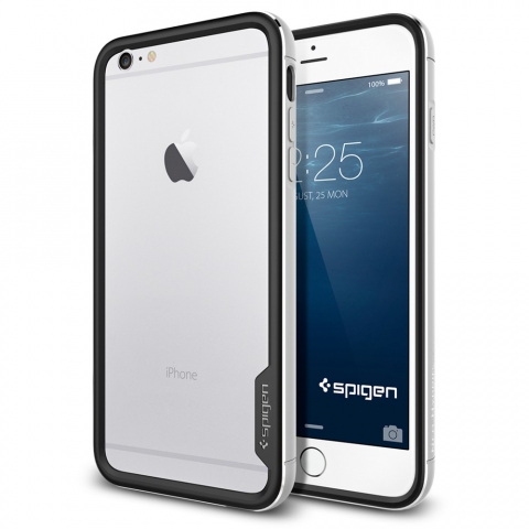 Spigen iPhone 6 Case Neo Hybrid EX Metal Alminyum ereve-Satin Silver