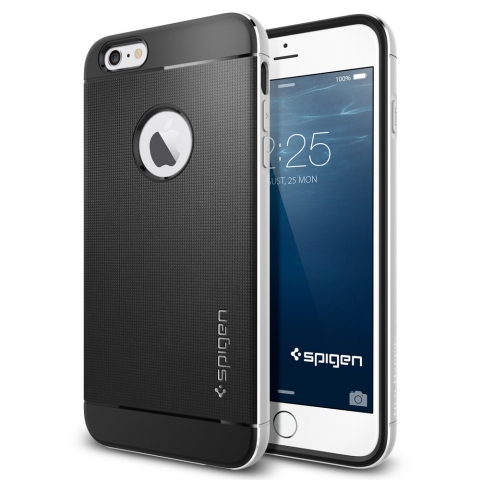 Spigen iPhone 6 Plus Case Neo Hybrid Metal Klf-Satin Silver