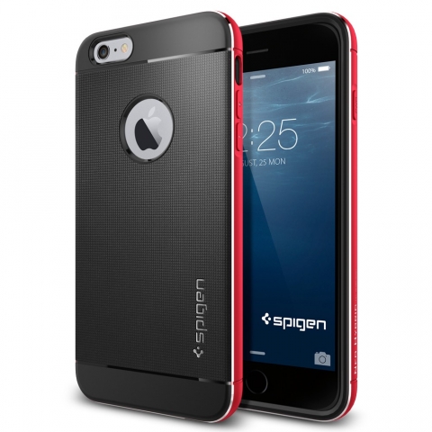 Spigen iPhone 6 Plus Case Neo Hybrid Metal Klf-Metallic Red