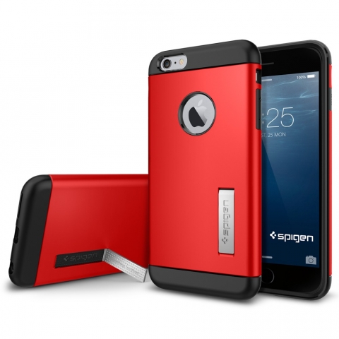 Spigen iPhone 6 Plus Case Slim Armor Stand Klf-Electric Red