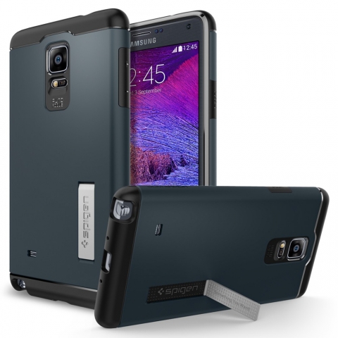 Spigen Galaxy Note 4 Case Slim Armor-Metal Slate
