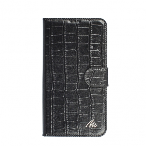 Matra Samsung Galaxy Note 3 Kartlkl Deri Czdan Klf-Kroko Siyah