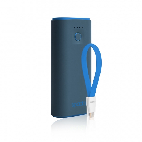 Spada 5200 mAh 1A USB Powerbank (USB Kablo, Mavi)