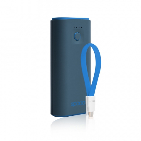 Spada 5200 mAh 1A USB Powerbank (USB Kablo, Mavi)