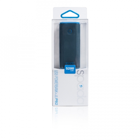 Spada 5200 mAh 1A USB Powerbank (USB Kablo, Mavi)