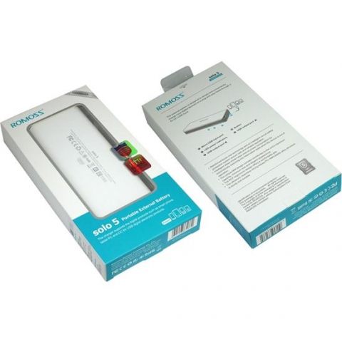 Romoss SOLO 5 DC5V 2.1A 10000mAH Harici Batarya (Klf Hediye)