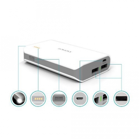 Romoss SOFUN 3 DC5V 2.1A 7800 mAh Harici Batarya (K�l�f Hediye)